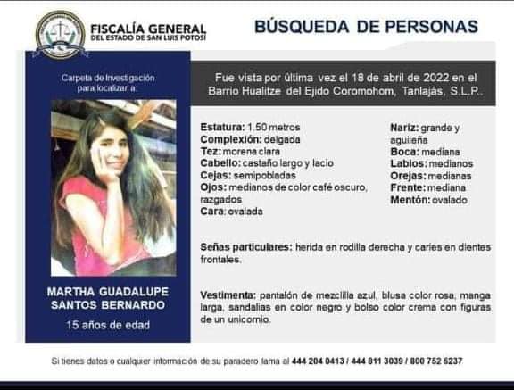 Aún buscan a Martha con vida, revela Fiscalía General del Estado