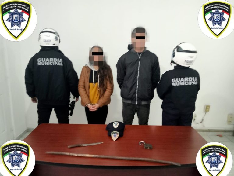 En flagrancia, oficiales de la SSPC de la Capital detienen a pareja que intentó dar cortinazo a local de Centro Histórico