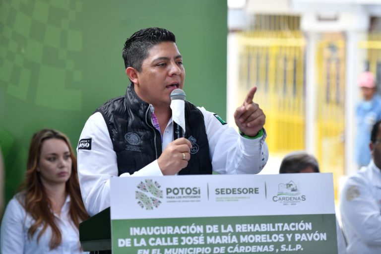 INAUGURA RICARDO GALLARDO CALLE JOSÉ MARÍA MORELOS Y PAVÓN, EN CÁRDENAS