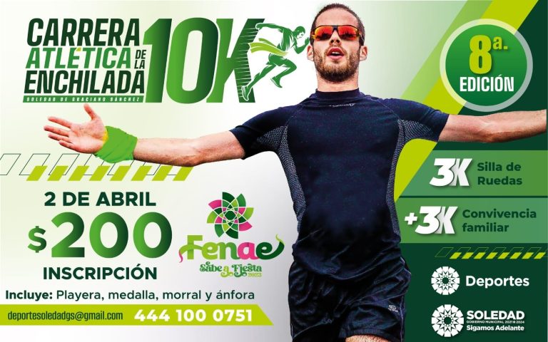 ÚLTIMA SEMANA DE REGISTROS PARA LA CARRERA ATLÉTICA DE LA ENCHILADA