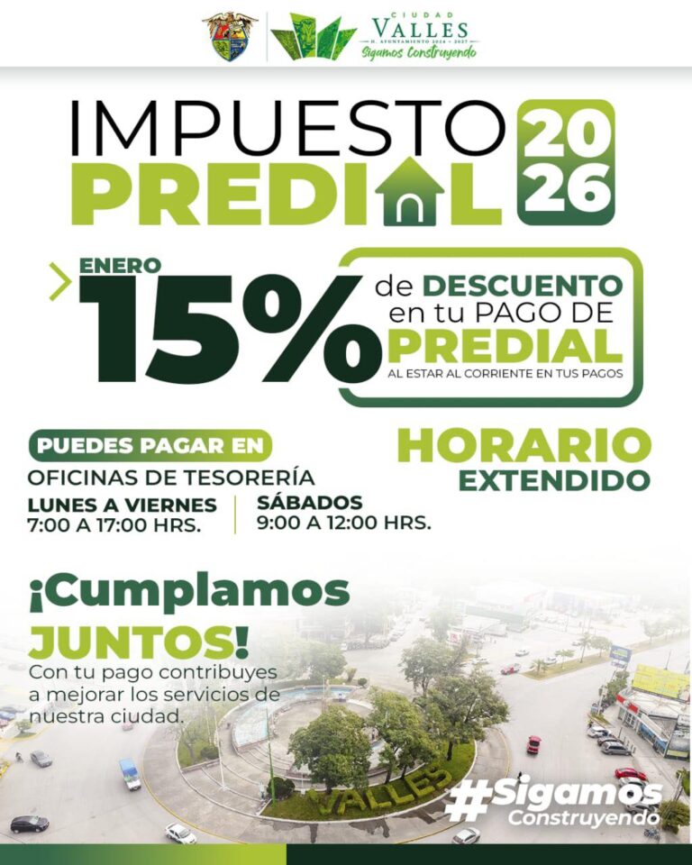 ESTE 2026 APROVECHA EL 15% DE DESCUENTO EN EL PAGO DE PREDIAL